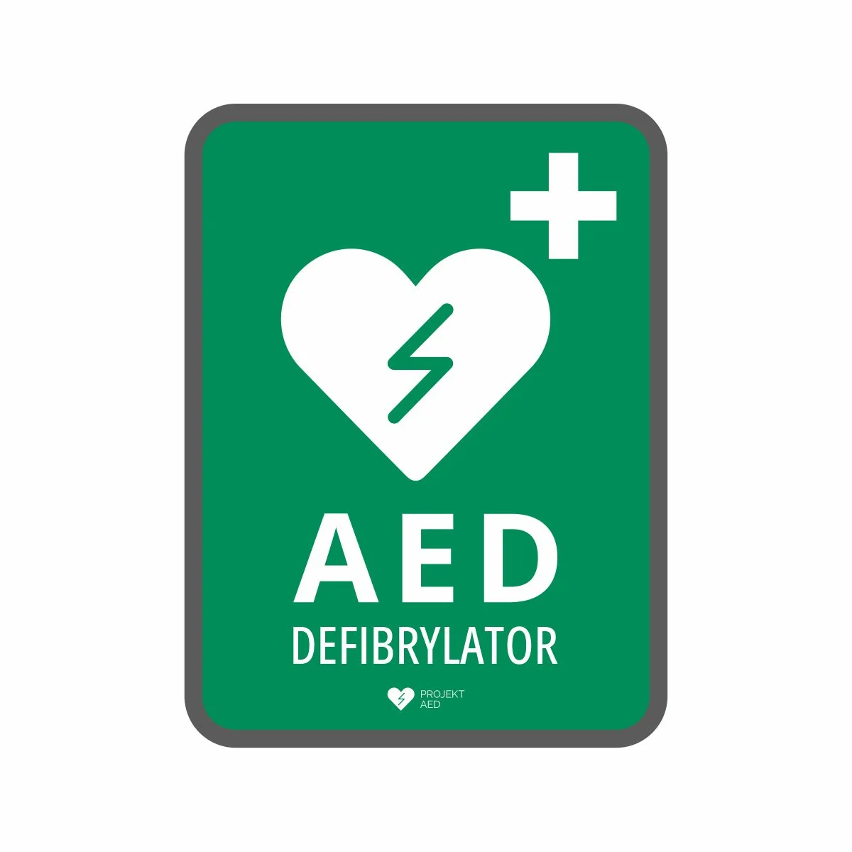Tablica informacyjna AED